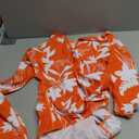 Century Star Long Sleeve Swimsuits for Women Rash Guard UPF 50+ Modest One Piece Surfing Full Coverage Bathing Suit Swimwear (8-10, Orange White Leaves)