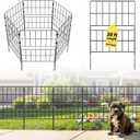 31.5 Inch(H) X 20 Ft(L) Tall Decorative Garden Fence 14 Pack Fencing Panels, Metal Wire Border No Dig Fencing Animal Barrier for Dog, Flower Edging for Yard Landscape Patio Outdoor Decor