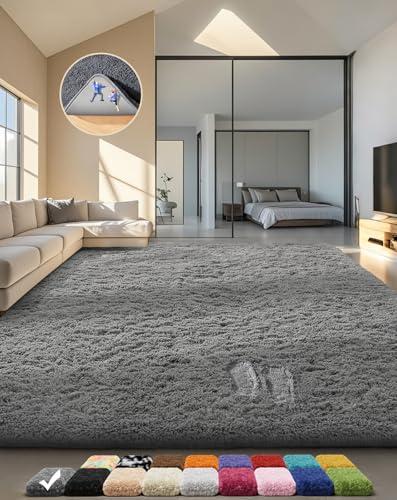 Ophanie 6x9 Area Rugs, Upgrade Non-Slip Fluffy Soft Rugs for Living Room, Large Shag uzzy Plush Rug, Medium Gray Shaggy Big Carpets for Bedroom, Kids Boys Girls Dorm Nursery Home Decor Aesthetic