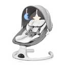 Baby Swing for Newborn to Toddler, 5 Speed Portable Infant Swing with Smart Touch Control, Remote Control, 10 Lullabies, Timer, 5 Point Harness and Soft Fabric (Grey)