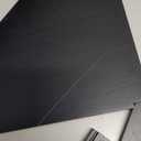 Corner Bread Box for Kitchen Counter, Bamboo Wood Black Bread Box, Large Capacity Bread Storage Bin with Acrylic Wavy Door Panel (Black, Meduim) (Medium)