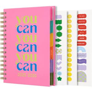 And Per Se Student Planner 2025-2026, Academic Planner July 2025 - June 2026, 8.5"  6.2", Weekly & Monthly Lesson Plan for Students with Colorful Tabs & Stickers (Smart Letter)