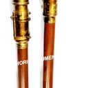 Nautical Brown Wooden Walking Stick Spy Antique Telescope Compass Handle Canes Rustic Vintage Home Decor Gifts