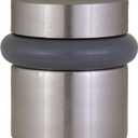 Design House 2-Pack Modern Cylindrical Floor Mounted Door Stops with Rubber Bumper, Satin Nickel, Heavy Duty Brass Construction Design House, 189332-SN