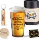 Moving Away Going Leaving Farewell Gifts for Coworkers Friends Fathers Day Retirement Retired Gifts New Chapter Beginnings Jop Drinking Pint Beer Glass Set Gift for Dad Water Pint Glasses Cups Set