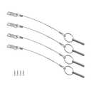 4 Packs of Bimini Top Pin, Quick Release Pin Dia.1/4in w/Lanyard Prevents Loss, Stainless Steel 316 with Free Screws