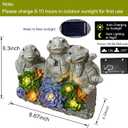 Solar Turtle Garden Statues Outdoor Decor- Birthday Gift for Mom from Daughter, Tortoise Figurine Garden Decor for Outside Yard Art for Housewarming Gift