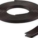 75 Inch Shower Door Magnetic Strip Replacement Flexible Magnetic Strip Insert for Framed Semi Framed Swinging Glass Shower Doors, Black(1 Roll)