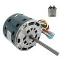 5KCP39GGZ183S Blower Motor 1/3 HP, 1 Ph, 60 Hz, 115 V, 1075 RPM, 4 Speed, 48 Frame, Replacement Carrier 5KCP39GGS335S, Genteq 3S044, Bryant Payne HC41AE117 Furnace Includes Capacitor