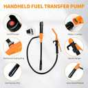 Portable Power Battery Pump, Battery Operated Electric Siphon Pump Water Transfer Pump, Easy to Use Manual Portable Fuel Pump and on-Spill Design Transfer Pump for Fuel, Diesel, Water