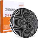 40FT Self-Adhesive Weather Stripping Seal for Door Frames and Sliding Windows, Weatherstripping for Soundproofing, Dustproof, Window Insulation for Winter, 0.35'' Wide x 0.35'' Thick, Black