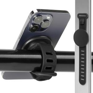 Stroller Phone Holder for Magsafe iPhone 17 16 15 14 13 12 Series Steering Wheel Phone Mount for GYM, Stroller, Wrist, Shopping & Golf Carts, Bikes, Magnetic Mount Adapter Accessories for All Phones, Black