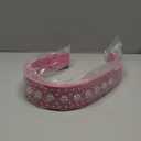 Serijoars Rhinestone Dog Collar, Cute Flower Rhinestone Bling Collar PU Leather Adjustable Sizes XS Small Medium (S, Pink)