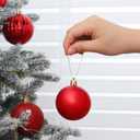 JOIEDOMI 24 Pcs Red Christmas Balls Ornaments Set, 2.36" Christmas Tree Ornaments Shatterproof, Xmas Balls Hanging Decorations for Tree Wreath Garland Holiday Wedding Indoor Party Decor