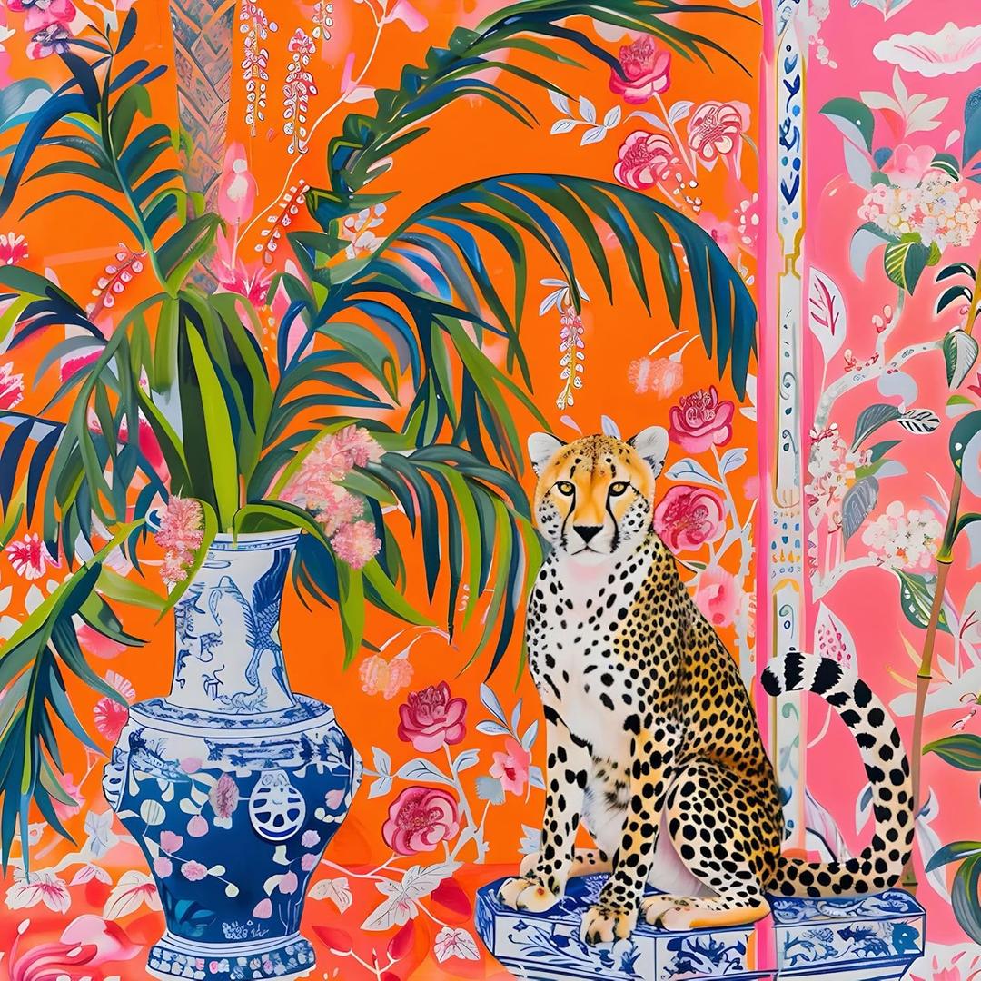 Springbok Cheetah and Ginger Jar 500 Piece Jigsaw Puzzle for Adults - Unique Cut Pieces - Made in USA