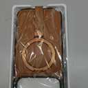 for iPhone 17 Pro Max Leather Case with Stand, Anti-Slip Grip Ring, Fits for MagSafe (Brown, iPhone 17 Pro Max)