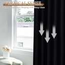 StangH Thermal Insulated Accordion Door Curtain for Closet and Kitchen, Noise Reducing Light Blocking Privacy Curtain for Bathroom with Tieback and Hooks, Classic Black, W50 x L80, 1 Panel