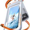 TORRAS IP68 Waterproof Phone Pouch Double Space, Floating Waterproof Phone Case with Lanyard for iPhone 17 Pro Max 16 15 14 S26 S25, Phone Dry Bag Vacation Cruise Ship Travel Essentials 7.0'', White