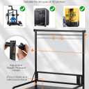 AHOWPD 3D Printer Rack Filaments Storage - Rolling 3d Printing Stand Filament Organizer, Spools Holder Racks Cart with Wheels, Heavy Duty Shelf Hold Spool PLA, ABS, PETG for Garage Office Workshop