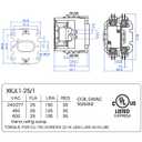 Dreyoo 1 Pack Carrier HVAC Motor Contactor, 24V 25 Amp Coil 1 Pole Replacement Relays Compatible with C230B, Air Conditioner, Heat Pump, Refrigeration Systems
