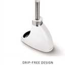simplehuman Toilet Brush with Caddy, Stainless Steel, White