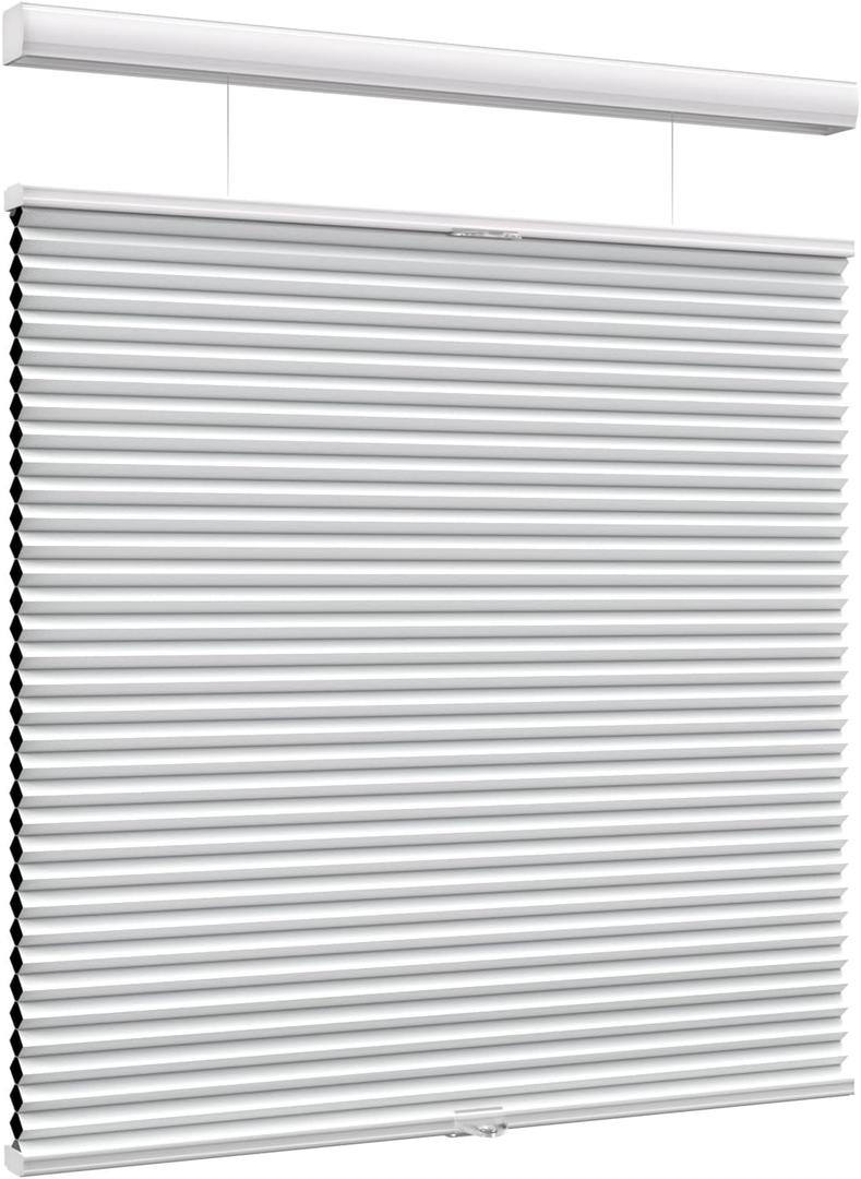 Top Down Bottom Up Shade Cordless Cellular Shades Blackout Blinds for Indoor Windows Room Darkening Window Blinds & Shades Easy to Install 36" W X 72" H (White)