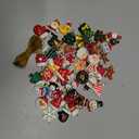 Garma 48Pcs Mini Christmas Ornaments Small Christmas Tree Decorations Set with Santa Claus Snowman Bells Tiny Xmas Hanging Ornaments Miniature for Christmas Tree Decor