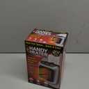 Ontel Handy Heater Turbo Wall Outlet Plug In Heater  Portable Indoor Ceramic Space Heater w/Adjustable Thermostat, 12-Hour Timer, Auto Shut Off, Quiet  Plug In Wall for Office, Bedroom, Camping