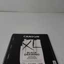 Canson XL Series Drawing Paper, Black, Wirebound Pad, 11x14 inches, 40 Sheets (92lb/150g) - Artist Paper for Adults and Students - Colored Pencil, Ink, Pastel, Marker