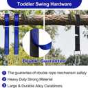 Dual Protection Tree Swing Straps with Backup Lifeline, 2500LB Capacity, Metal Frame Compatible, Suitable for Sensory, Saucer, Disc Swing & Hammock, Kids Indoor and Outdoor Fun