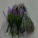 32 Bundles Realistic Artificial Flowers for Outdoors, UV Resistant Fake Lavender Flowers Monkey Grass Plastic Faux Plants Shrubs for Outside Garden Yard Porch Pots Window Box Hanging Planters Decor