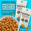 BIENA Chickpea Snacks - Crunchy Roasted Chickpeas - High Fiber Vegan Protein Snacks for Adults and Kids - 10-Pack, 1.2 Ounce Bags - Sea Salt (EXP 03/16/27)