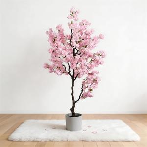 Artificial Pink Cherry Blossom Tree 7 FT Faux Flowering Trees Fake Cherry Blossom Decorative Tree Indoor for Christmas New Year Home Decor