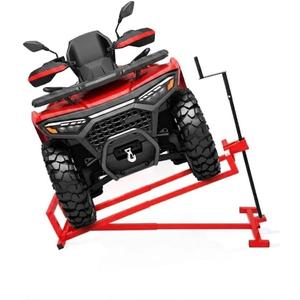 800LB Lawn Tractor Lift Jack, Riding Mower Lift with Rotating Sleeve & Manual and Power Tool Handle, Quick Setup, Anti-Slip Base, Heavy-Duty Universal Design for Lawn Mowers