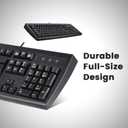 Perixx Periboard-107 Wired PS2 Full Size Keyboard, US English Layout