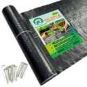 Weed Barrier Fabric, 4FTx300FT Heavy Duty Landscape Fabric with 30 U-Shaped Securing Pegs, 3.2OZ Geotextile Ground Cover, Woven Weed Block for Gardening, Landscaping, Driveway