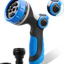 Garden Hose Nozzle,Hose Spray Nozzle with Adjustable 10 Watering Patterns,Slip Resistant High Pressure Water Hose Nozzle Sprayer for Plants & Lawns Watering,Car Washing and Pet Showering