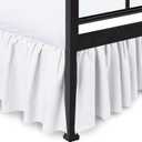 Ruffled Bed Skirt White Queen Bed Skirt – Hotel-Quality Ruffles for Queen Beds with 16" Drop – Queen Bedskirt with Platform 100% Microfiber Bed Skirts with Corner Split (White)