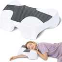SAHEYER Side Sleeper Pillow with Arm Hole, Memory Foam Shoulder Pillow for Neck Pain Relief, Multi-Angle Armholes Pillow for Many Sleeping Positions, Ergonomic Support Pillow for Neck (Grey)