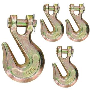 4 Pack 1/2 Inch Clevis Grab Hooks, Grade 70 Forged Alloy Steel Grab Hook Heavy Duty Chain Hook for Trailer, Truck, Winch, Rigging, 10361 LBS Capacity