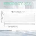 AceOrbit 2 Pcs 3-1/8 x 12-3/4 x 3/8 Inch Glass Shower Shelf for Shower Niche Break-Resistant Easy Install Ultra-Clear Glass Support for DIY Storage Decor
