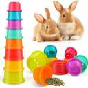 8pcs Bunny Cups for Food Holders for Treats Pet Enrichment Toy Smooth Safe for Animals for Feeding and Playtime