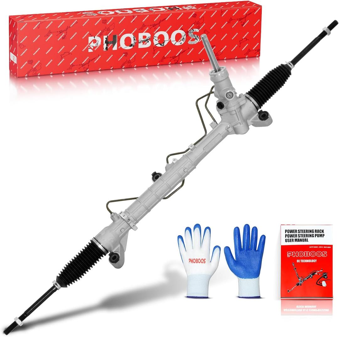 PHOBOOS Hydraulic Power Steering Rack and Pinion Assembly Compatible with Mazda 3 2010-2013 L4 2.0L 2.5L, 3 Sport 2010-2013 L4 2.0L 2.5L, New Unit, Leak Resistance, Direct Fit, Ref.26-2076