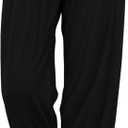 AvaCostume Women's Modal Yoga Pants Loose Harem Pants Soft Pilates Dance Joggers Lightweight Lounge Pajama Bottoms (Black, L)