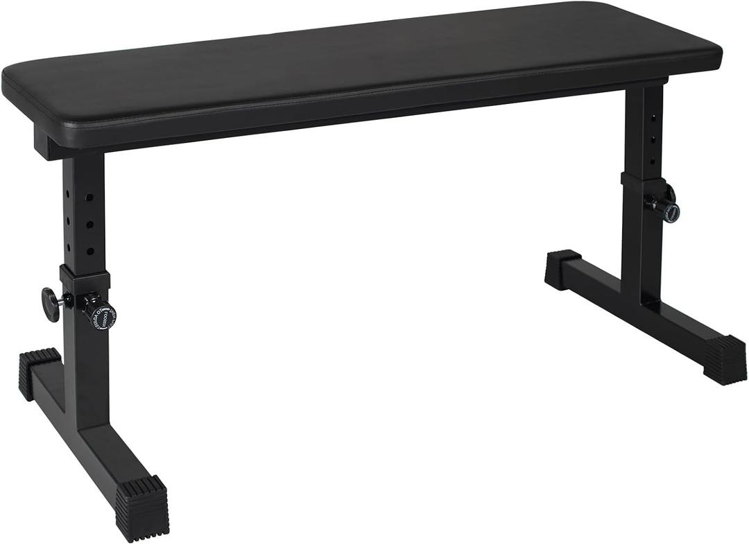 Adjustable Weight Bench Heavy Duty Steel Flat Workout Bench for Home Gym with Quick Assembly, Anti-Slip Base Multi-Functional Strength Training Bench for Full-Body Workouts