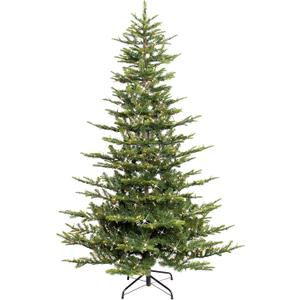 Puleo International 6.5 Foot Pre-Lit Aspen Fir Artificial Christmas Tree with 500 UL Listed Clear Lights, Green Puleo International 6.5 Foot Pre-Lit Aspen Fir Artificial Christmas Tree with 500 UL Listed Clear Lights, Green
