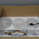 hesoge Vintage Bathroom Light Fixture Brushed Gold Vanity Light with Crystal Glass Shade Antique Brass 3 Light Bathroom Light Over Mirror