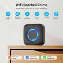 WIFI Wireless Doorbell Chime Compatible with Ring, Nest, Blink Video Doorbells, Smart Indoor Doorbell Receiver with LED Flash Alert for Home Security (1 Pack)