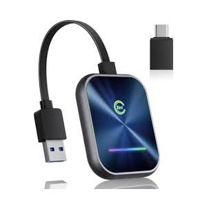 Upgraded Wireless CarPlay Adapter - Fast Auto-Connect, Stable Connection, Mini Size Plug & Play Adapter for iPhone & Android Auto Compatible Cars