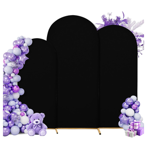 SUKAIKEQA 3Piece Arch Cover Bundle – 7.2FT, 6.6FT & 6FT Stretch Spandex Backdrop Set – Wedding, Birthday & Photo Booth Arch Covers for Every Event